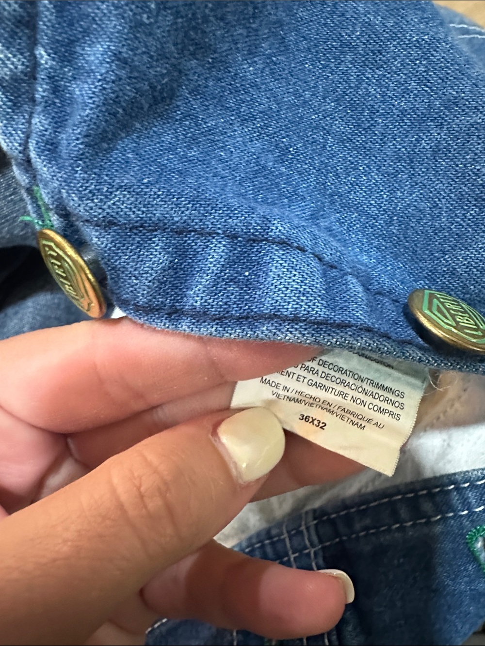 Liberty Dark Blue Denim Bib Overalls. Never worn - Picture 4 of 5